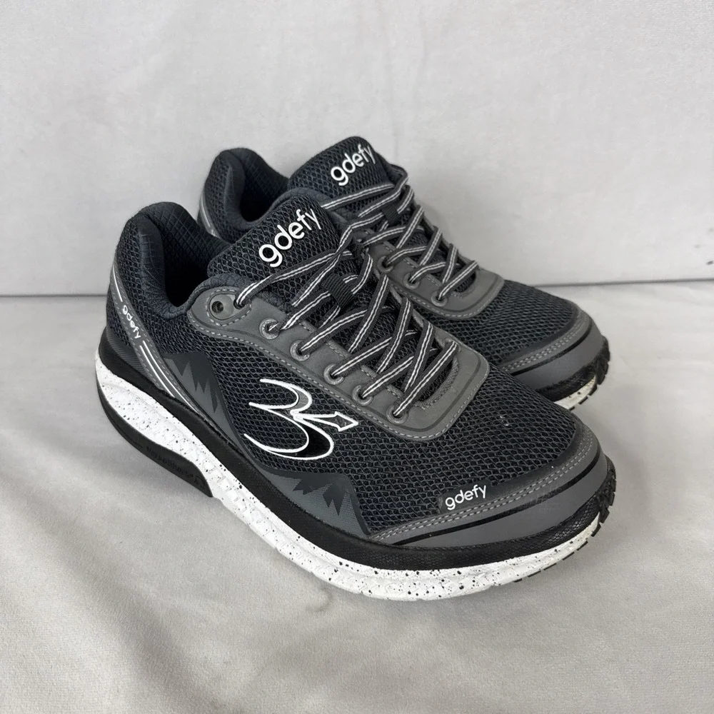 GDEFY Men's Gravity Defyer Shoes Size 8 Black White TB9024MGS-W Athletic *Read
